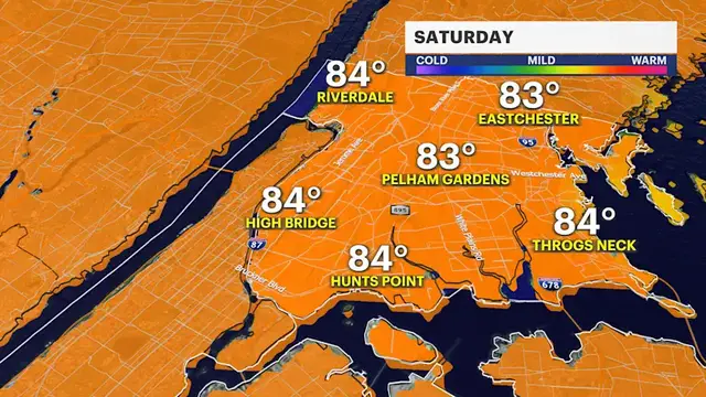 Video thumbnail for Beautiful start to the weekend in The Bronx, likely wet finish
