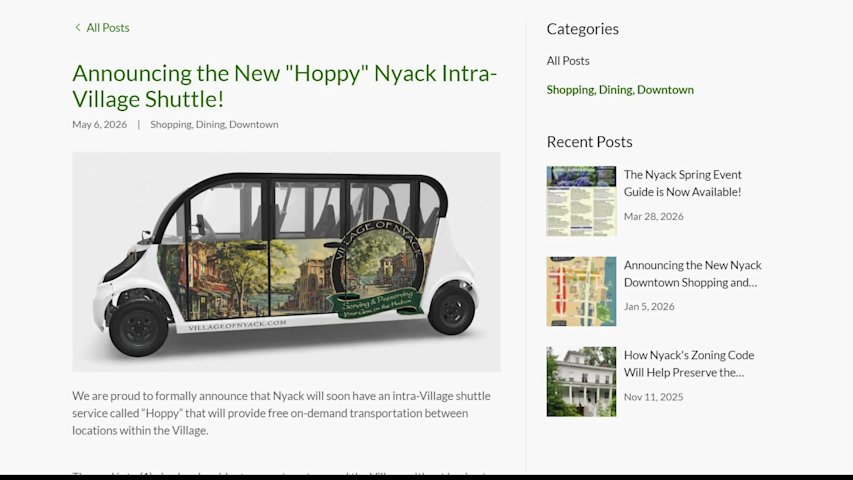 Video thumbnail for Hop on 'Hoppy.' Nyack's free shuttle aims to make getting around a breeze