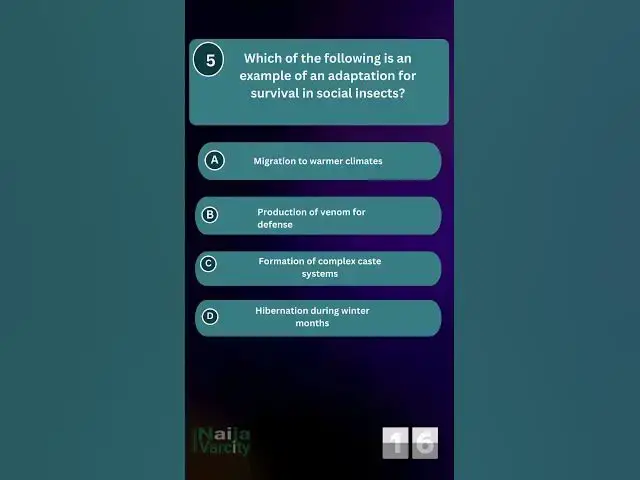 Video thumbnail for Biology 2023 Past Question JAMB (QUIZ) #jambpastquestions