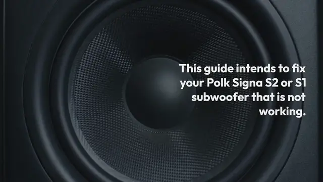 Video thumbnail for Polk Signa S2 or S1 Subwoofer Not Working-8 Fixes
