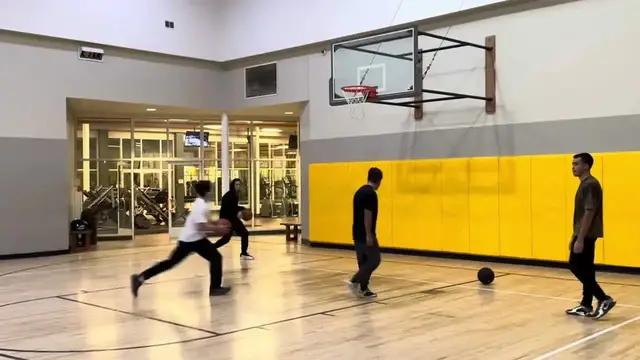 Video thumbnail for austin bourque: epic basketball game and dunk session