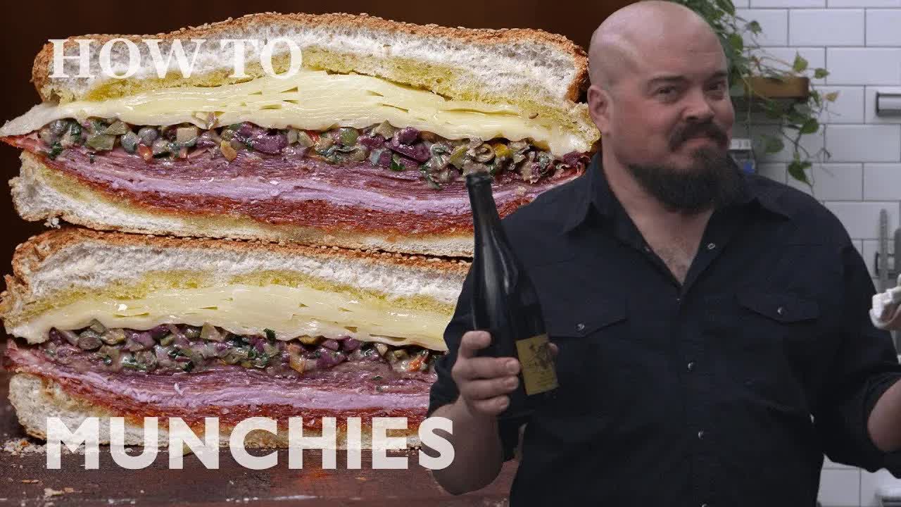 Video thumbnail for vice-munchies: Make a Muffuletta Sandwich with Isaac Toups