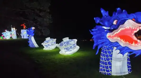 Video thumbnail for Hundreds of glowing lanterns transform Glen Island for Autumn Glow Festival