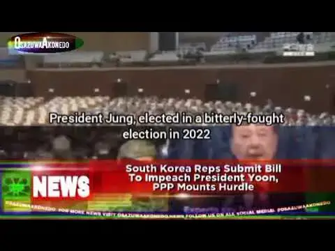 Video thumbnail for South Korea Reps Submit Bill To Impeach President Yoon, PPP Mounts Hurdle