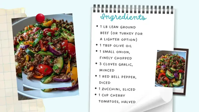 Video thumbnail for Mediterranean Ground Beef Stir Fry – Quick, Flavorful & Protein-Packed Skillet Meal