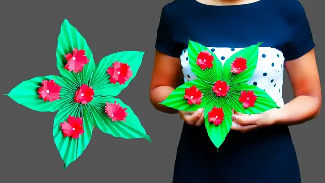 Video thumbnail for Origami wall hanging | paper craft ideas | paper flowers DIY