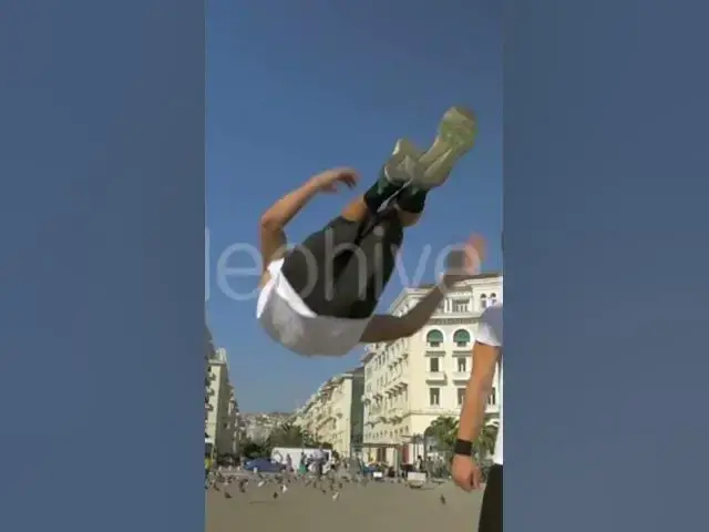 Video thumbnail for A man great back flip