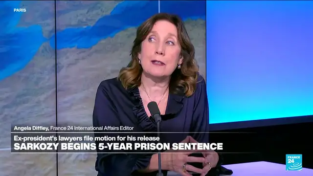 'Video thumbnail for Supporters and opponents of Nicolas Sarkozy disagree on prison sentence'