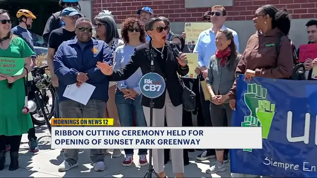 Video thumbnail for Sunset Park Greenway officially opens marking new improvements to the neighborhood