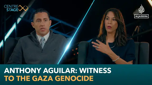 'Video thumbnail for Anthony Aguilar: Witness to the Gaza genocide'