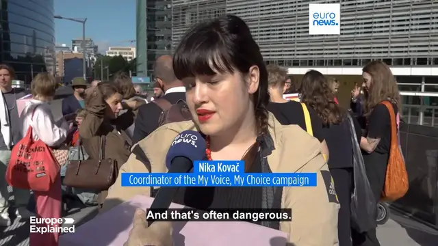 'Video thumbnail for Petition to make access to abortion easier submitted to European Commission'