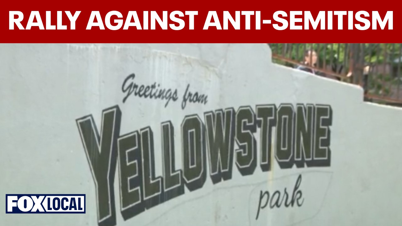 Video thumbnail for Rally against anti-semitism in Queens Forest Hills Yellowstone Park
