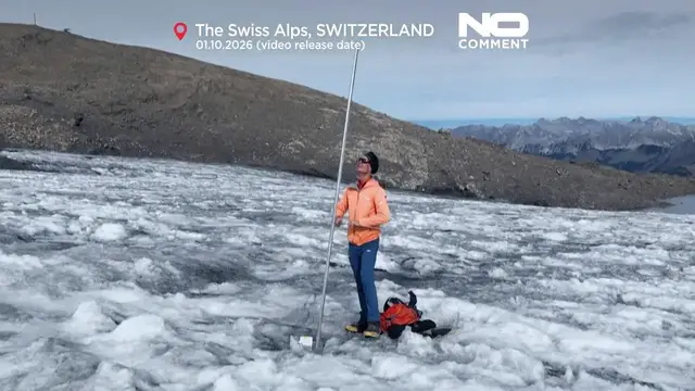 Video thumbnail for Swiss glaciers lose 5.5% of ice in second-largest melt on record