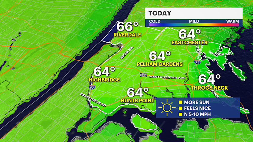 Video thumbnail for Sunshine and calm weather in The Bronx before midweek rain