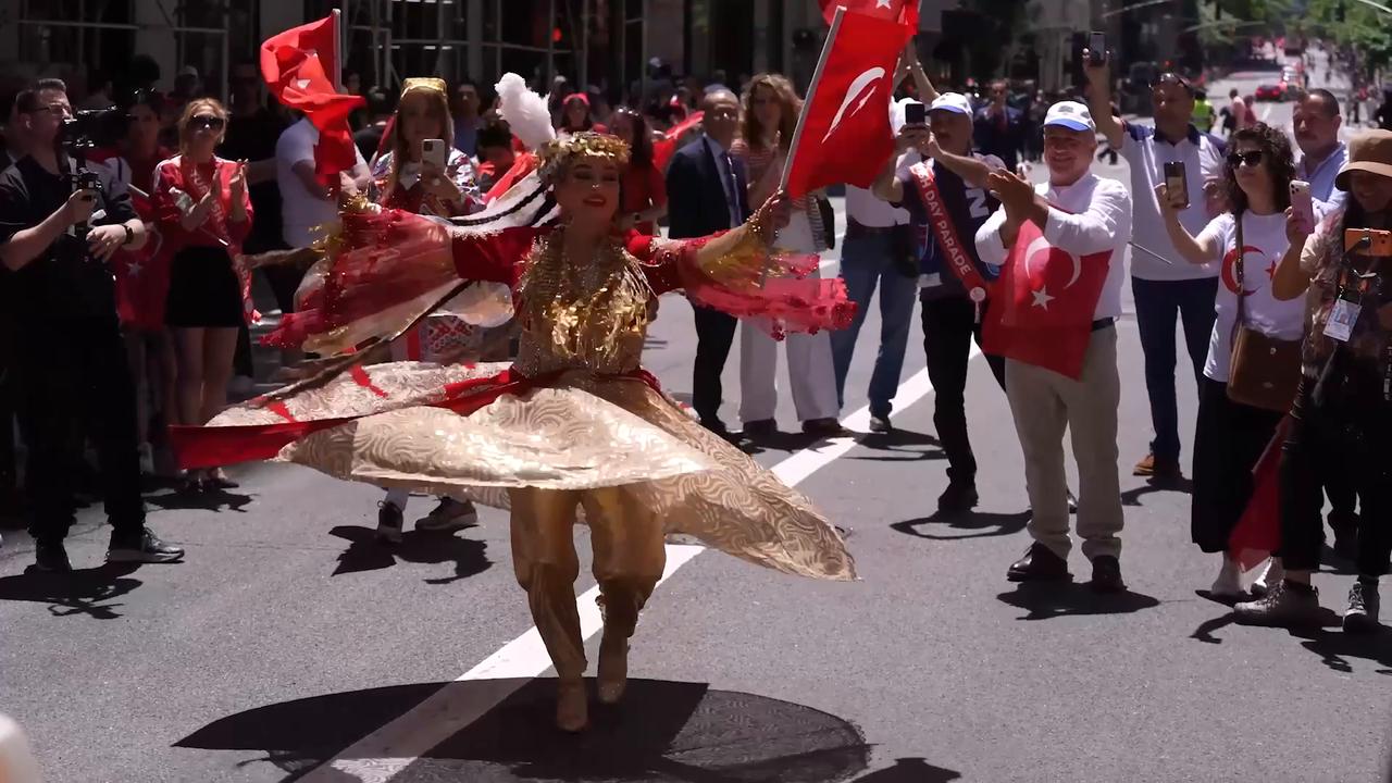 Video thumbnail for US: 43rd annual New York Turkish Day Parade held in Manhattan.