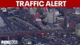 Video thumbnail for NYC traffic, watermain break near LIE