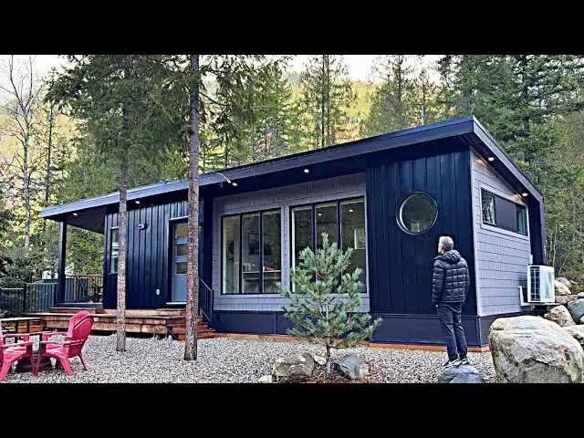 Video thumbnail for kerry tarnow: two bedroom prefab cottage tour in british columbia!