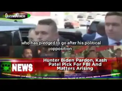 Video thumbnail for Hunter Biden Pardon, Kash Patel Pick For FBI And Matters