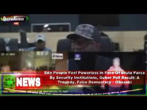 Video thumbnail for Edo People Feel Powerless In Face Of Brute Force By Security Institutions, Guber Poll Result: A...