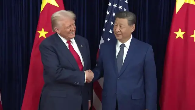 'Video thumbnail for Watch moment Donald Trump and Chinese President Xi Jinping meet for first time since 2019'