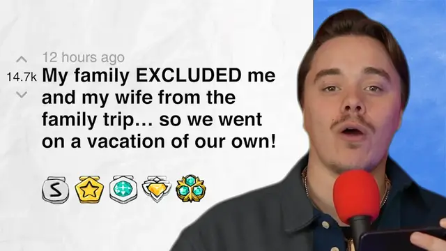 'Video thumbnail for My family EXCLUDED me and my wife from the family trip… so we went on a vacation of our own! | Reddit Stories'