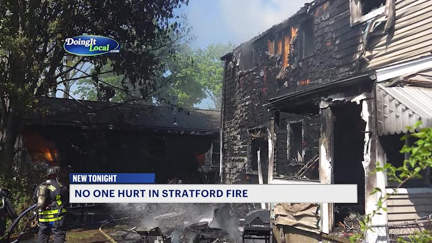 Video thumbnail for Officials: 3-alarm fire badly damages Stratford home