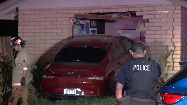Video thumbnail for US, Phoenix: Mesa Car Crashes Into House.