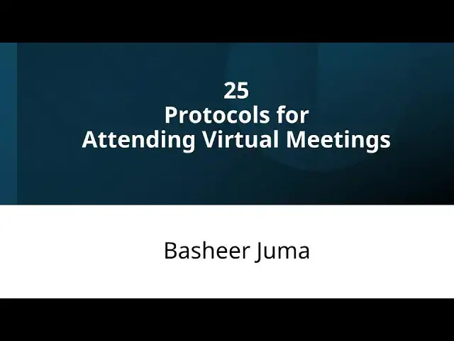 'Video thumbnail for FBC 141 C Basheer Juma Attending Virtual Meetings'