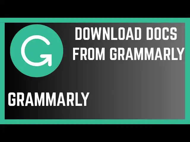 'Video thumbnail for How To Download A Document From Grammarly'
