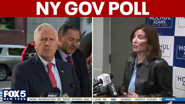Video thumbnail for New NY gov race poll has Hochul further ahead of Blakeman