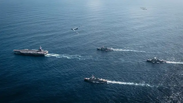 Video thumbnail for Gerald R. Ford carrier nears Venezuela, Trump considers Maduro talks