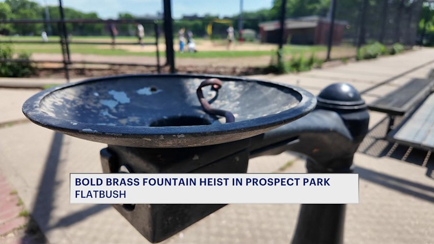 Video thumbnail for Brass fountain theft costs NYC Parks Department $11,000 in repairs