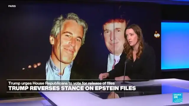 Video thumbnail for Trump urges House Republicans to vote for release of Epstein files
