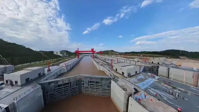 Video thumbnail for China: Pinglu Canal Opens, Linking Xijiang River to Beibu Gulf.
