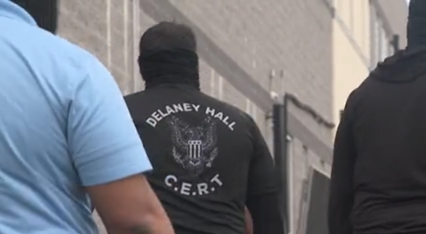 Video thumbnail for New Jersey State Police to take over public safety operations outside Delaney Hall