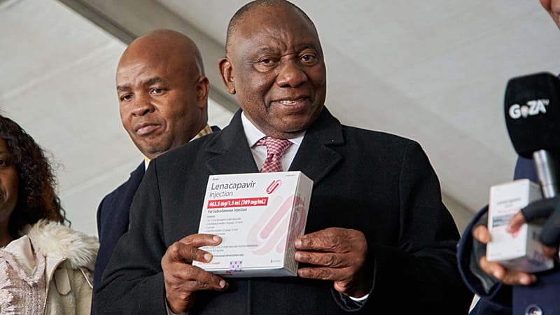 Video thumbnail for Ramaphosa hails Lenacapavir roll out as turning point in HIV fight