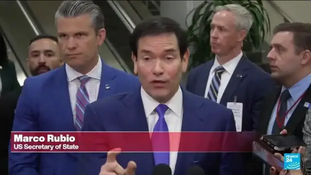 Video thumbnail for Replay: U.S. Secretaries of State and Defence address Venezuela, Greenland