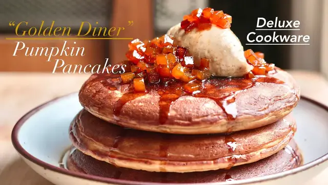 'Video thumbnail for "Golden Diner" Pumpkin Pancakes w/ Deluxe Cookware'