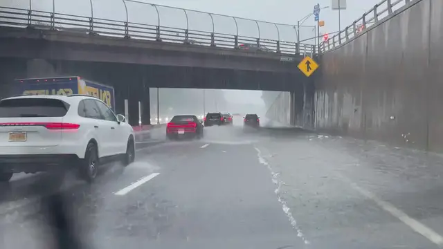 Video thumbnail for US: Haevy Rainfall Floods Roads in Rochester, NY.