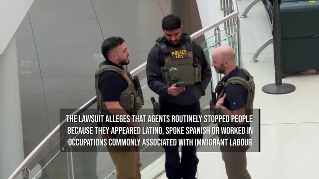 Video thumbnail for Civil Rights Groups Allege Immigration Agents Used Racial Slurs to Target Latinos.
