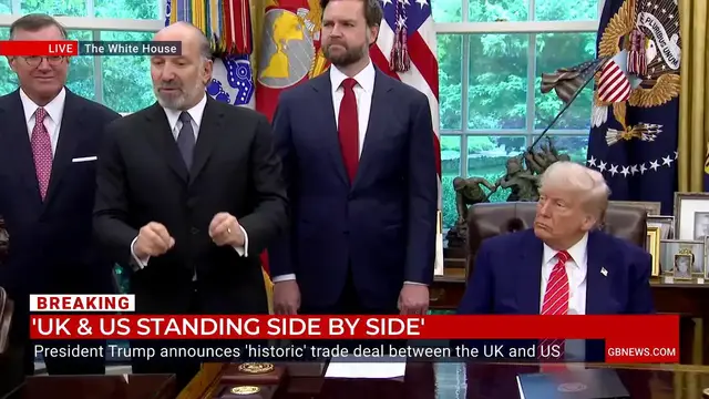 Video thumbnail for ‘This would have taken three years!’ Donald Trump official says president secured UK-US trade deal in just 45 days