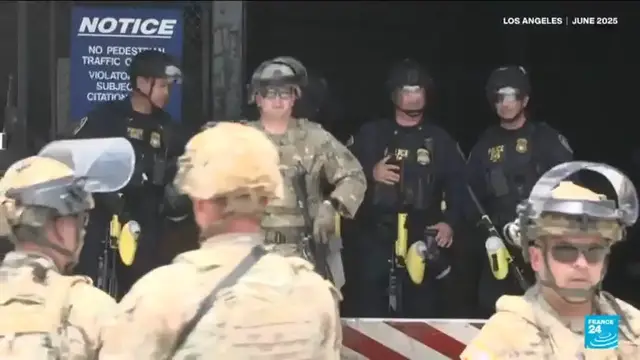 'Video thumbnail for National Guard troops appear in Washington DC as mayor rejects 'authoritarian push''