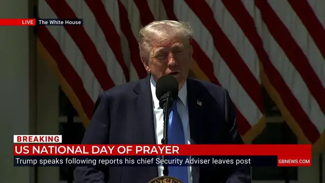 Video thumbnail for WATCH: Donald Trump vows to 'make America religious again' at National Prayer Day event