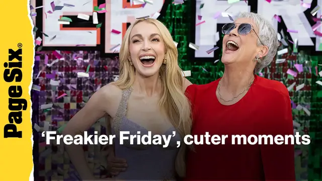 'Video thumbnail for Lindsay Lohan and Jamie Lee Curtis' sweetest moments while promoting "Freakier Friday"'