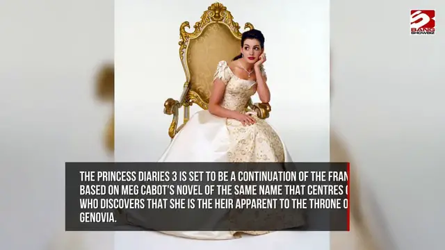 Video thumbnail for Anne Hathaway hints at ‘story breakthrough’ for The Princess Diaries 3