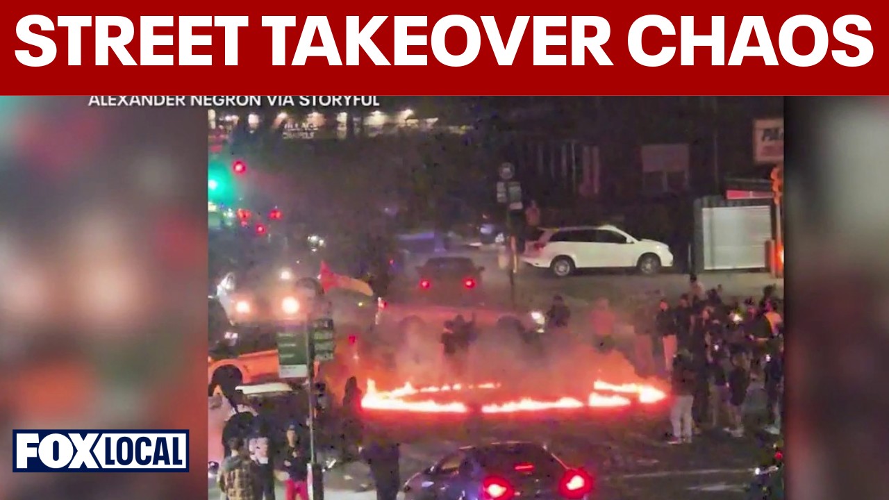 Video thumbnail for Suspects wanted after wild street takeover in Queens