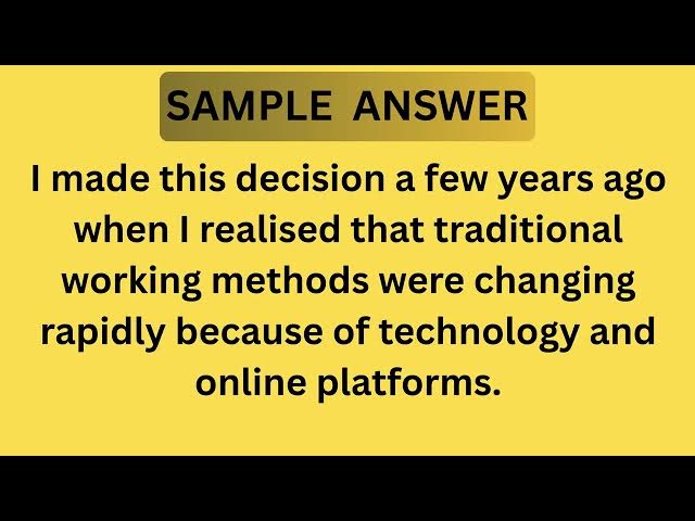Video thumbnail for Describe an Important Decision That You Made | IELTS Speaking Cue Card 2026