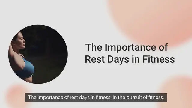 Video thumbnail for The importance of rest days in fitness