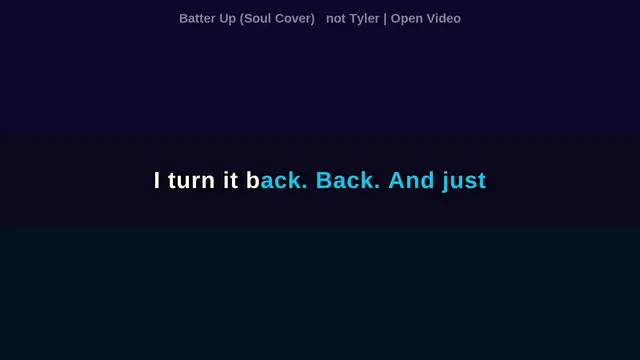 Video thumbnail for (Karaoke w/ Lyrics) Batter Up (Soul Cover) not Tyler