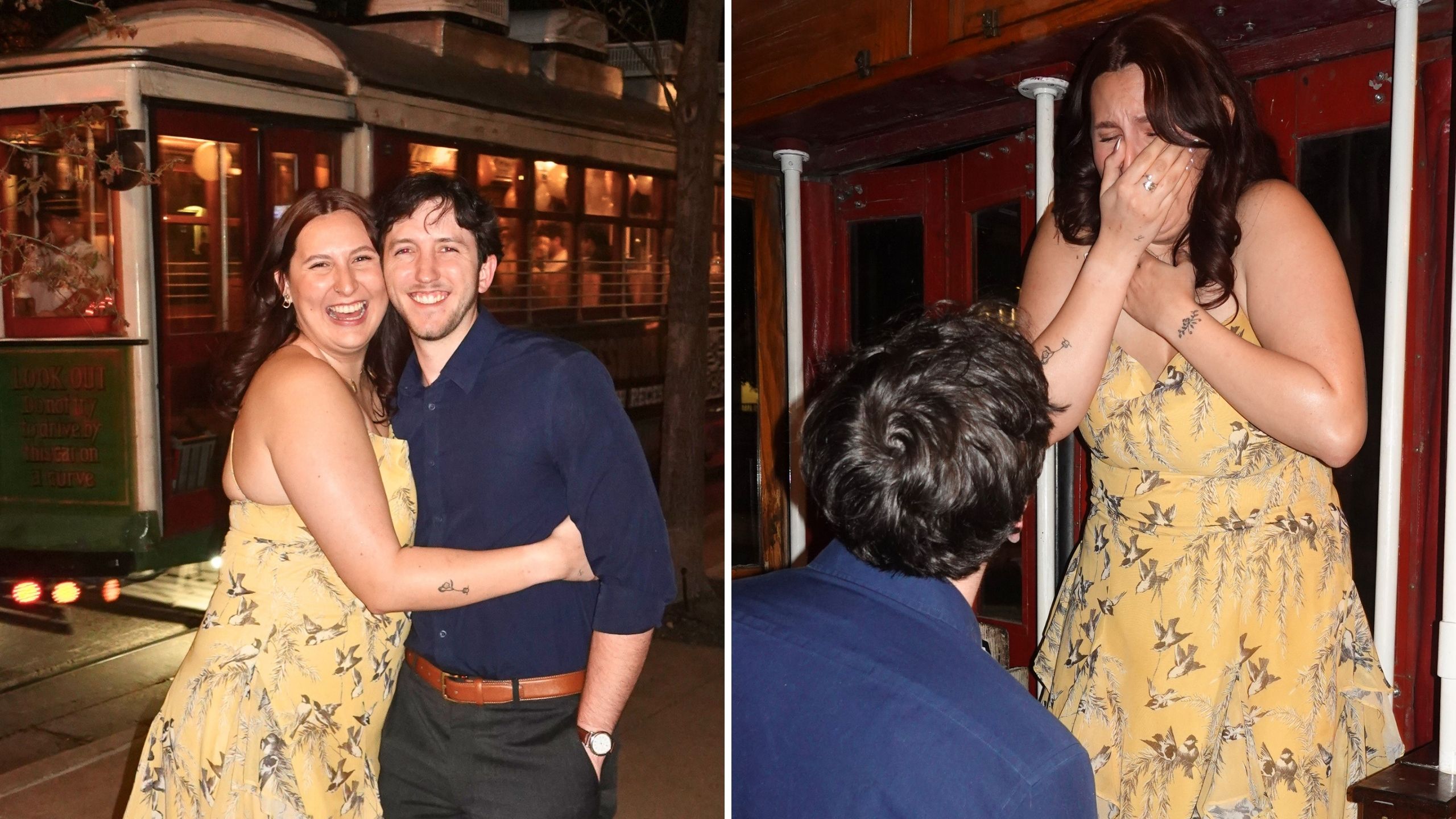 Video thumbnail for Boyfriend Proposes As Girlfriend's Favorite People Appear On Streetcar